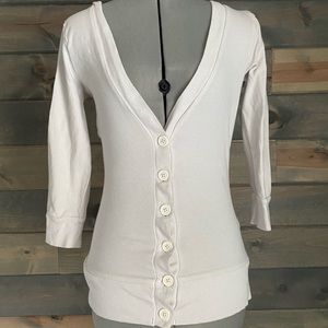 White button up cardigan
